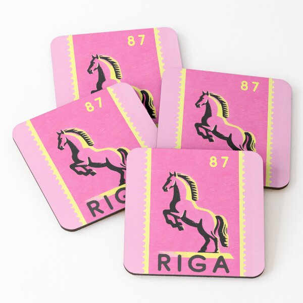 Item preview, Riga's Hot Pink Horse Retro Poster Room Decor designed and sold by PinkNomad.