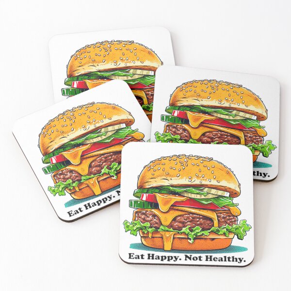 Item preview, Eat Happy, Not Healthy: Burger Lover's art designed and sold by Art-Syndicate.