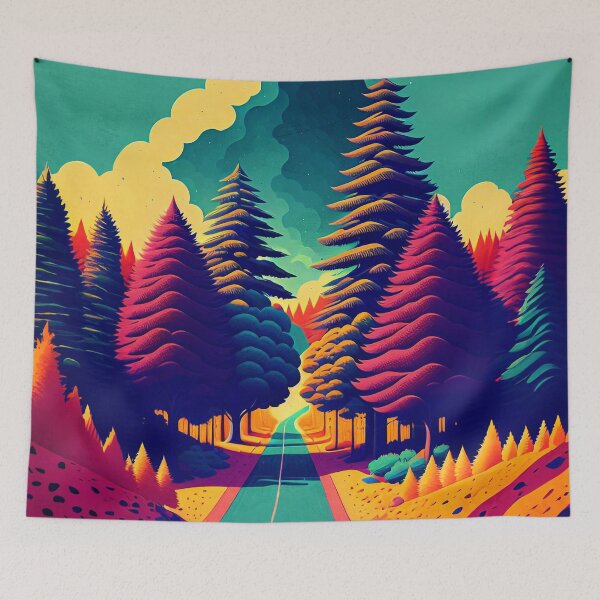 Item preview, Forest Road to Anywhere designed and sold by ArtFactoryAI.