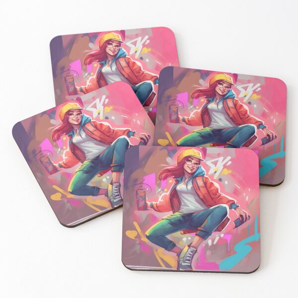 Item preview, graffiti girl in sketchbook style designed and sold by nolutsch.