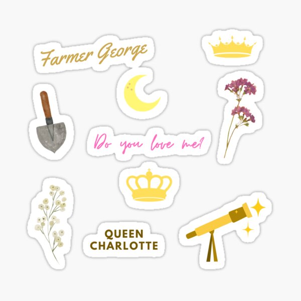 Aperçu de l'œuvre Pack d'autocollants Reine Charlotte créée et vendue par TwynnMade.