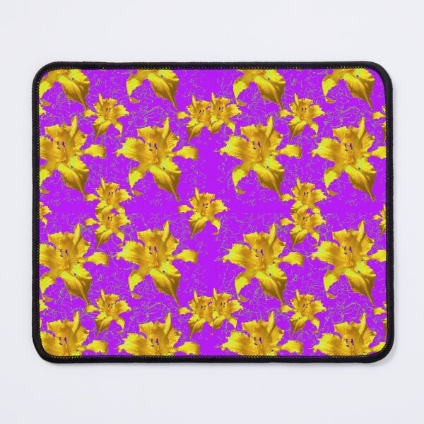 Item preview, GOLDEN LILIES GARDEN FLORAL ABSTRACT PURPLE ART designed and sold by sharlesart.