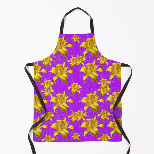Artikelvorschau, GOLDEN LILIEN GARTEN FLORAL ABSTRAKT LILA KUNST entworfen und verkauft von sharlesart.
