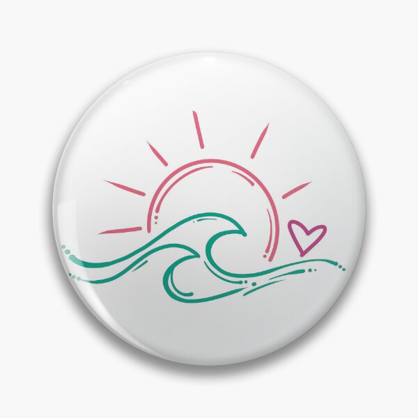 Item preview, Sun Wave Heart designed and sold by CuteTattoo.