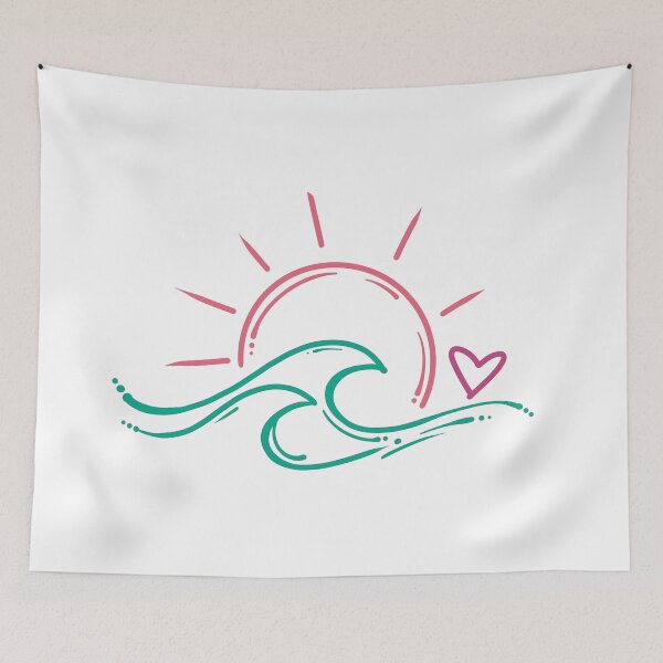 Item preview, Sun Wave Heart designed and sold by CuteTattoo.