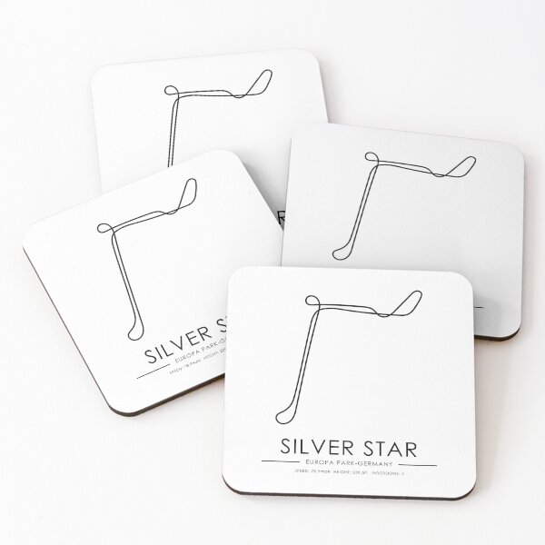 Item preview, Silver Star Minimalistic Rollercoaster Layout designed and sold by Aestheticoasters.