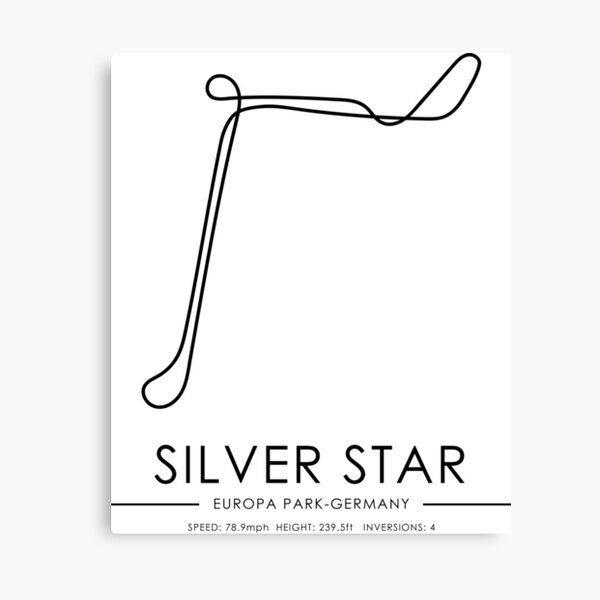 Item preview, Silver Star Minimalistic Rollercoaster Layout designed and sold by Aestheticoasters.