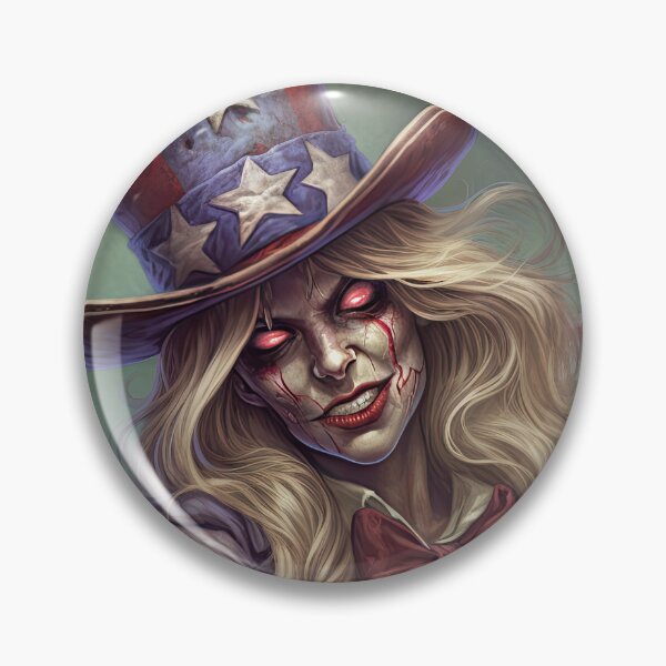 Artikelvorschau, Zombie-Tante Samantha will dich #4B Patriotische Untote entworfen und verkauft von Ghastly Wicked Creations Studio.