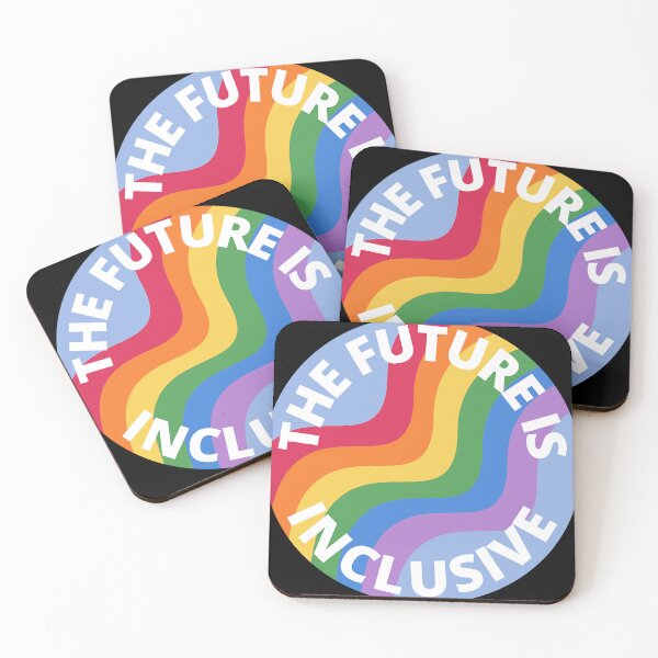 Item preview, The Future Is Inclusive Pride Rainbow Blue designed and sold by OlympiaBianchi.