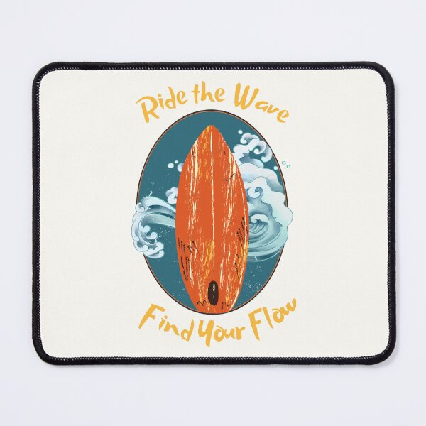 Item preview, Ride The Wave, Find Your Flow - Inspirational Beach Surfing Quote designed and sold by Heartee.