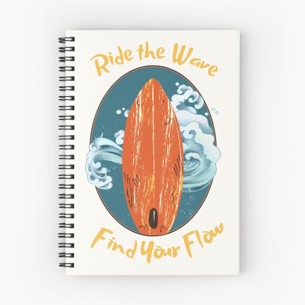 Item preview, Ride The Wave, Find Your Flow - Inspirational Beach Surfing Quote designed and sold by Heartee.
