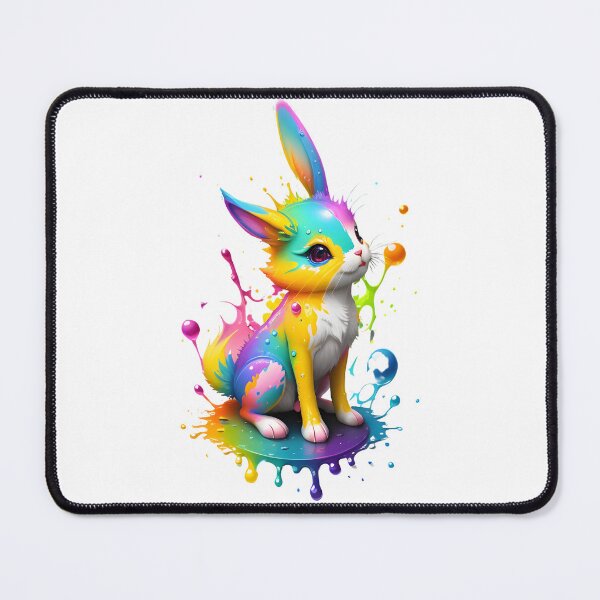 Artikelvorschau, Entzückender bunter Hase mit Katzenohren entworfen und verkauft von DStudioArt.