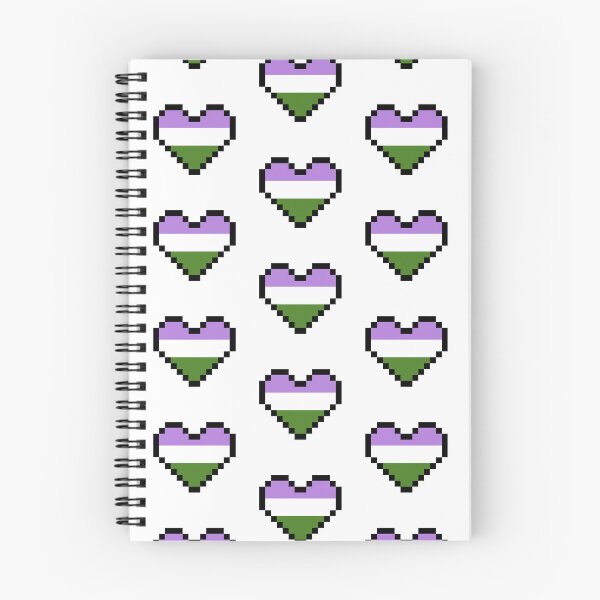 Item preview, Heart flag from Genderqueer community pixel art white background designed and sold by Axel-Speed.