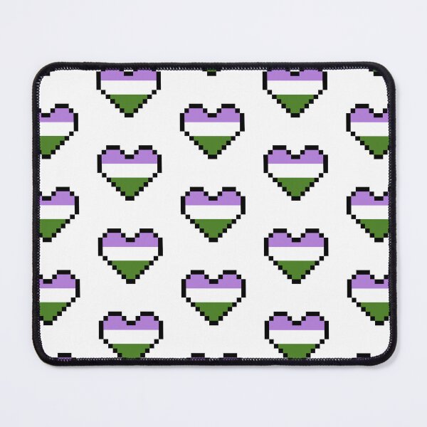 Item preview, Heart flag from Genderqueer community pixel art white background designed and sold by Axel-Speed.