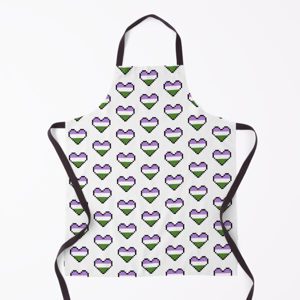 Item preview, Heart flag from Genderqueer community pixel art white background designed and sold by Axel-Speed.