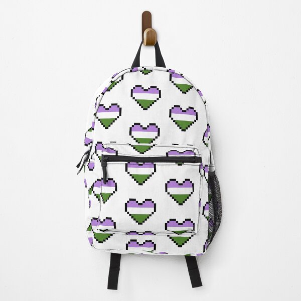 Item preview, Heart flag from Genderqueer community pixel art white background designed and sold by Axel-Speed.