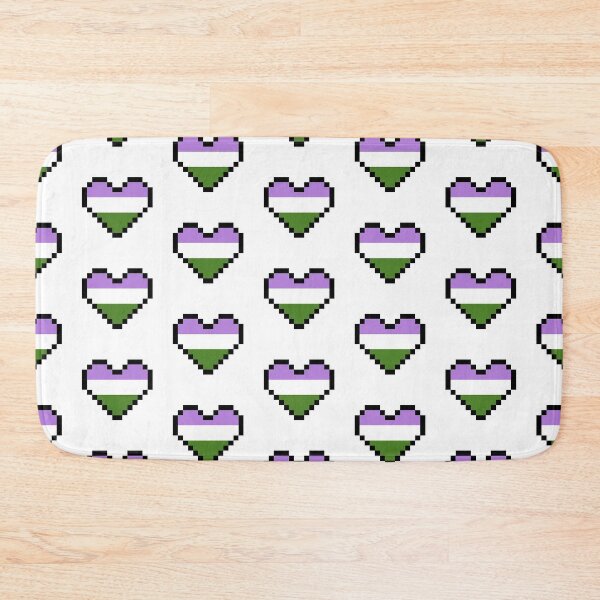 Item preview, Heart flag from Genderqueer community pixel art white background designed and sold by Axel-Speed.