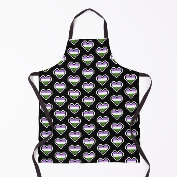 Item preview, Heart flag from Genderqueer community pixel art black background designed and sold by Axel-Speed.