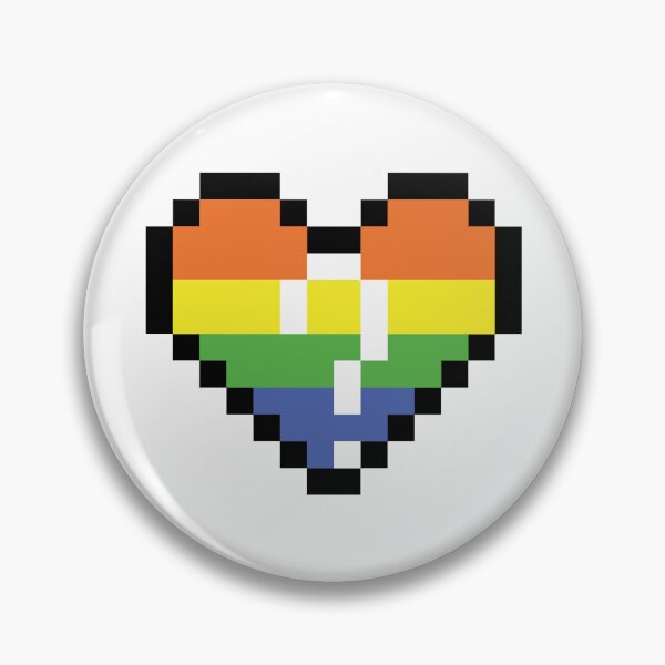 Item preview, Heart flag from Questioning community pixel art white background designed and sold by Axel-Speed.