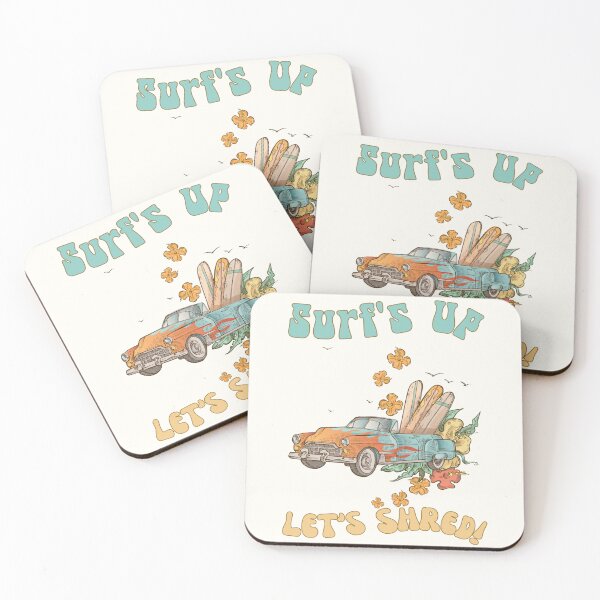 Item preview, Surf's Up, Let's Shred - Fun Beach Surfing Quote designed and sold by Heartee.