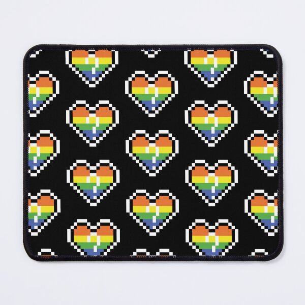 Item preview, Heart flag from Questioning community pixel art black background designed and sold by Axel-Speed.