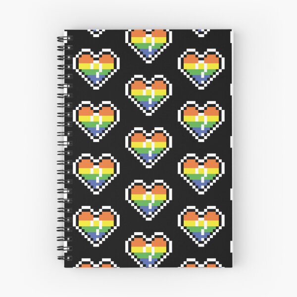 Item preview, Heart flag from Questioning community pixel art black background designed and sold by Axel-Speed.