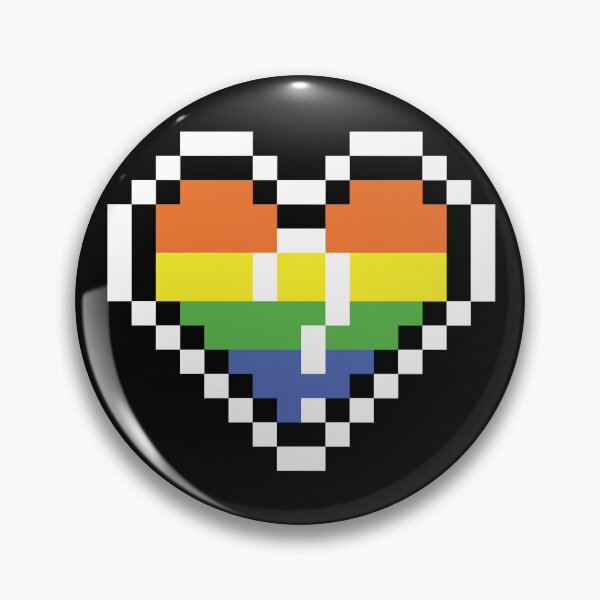 Item preview, Heart flag from Questioning community pixel art black background designed and sold by Axel-Speed.