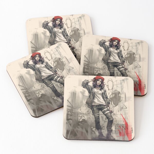 Item preview, graffiti girl in sketchbook style designed and sold by nolutsch.