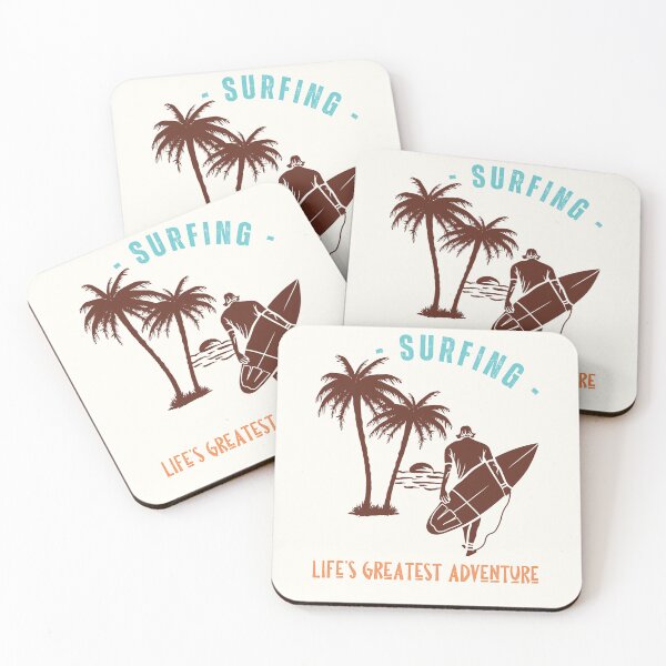 Item preview, Surfing Life's Greatest Adventure- Beach Surfing Quote designed and sold by Heartee.