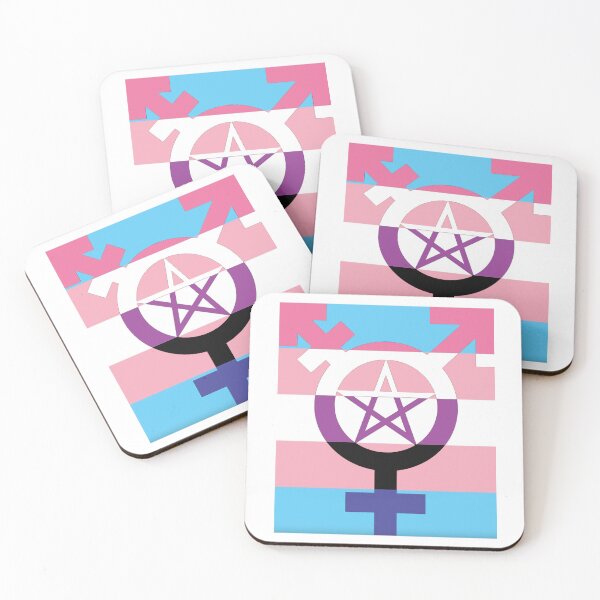Item preview, genderfluid flag trans pentacle over trans pride flag designed and sold by capitalismsucks.