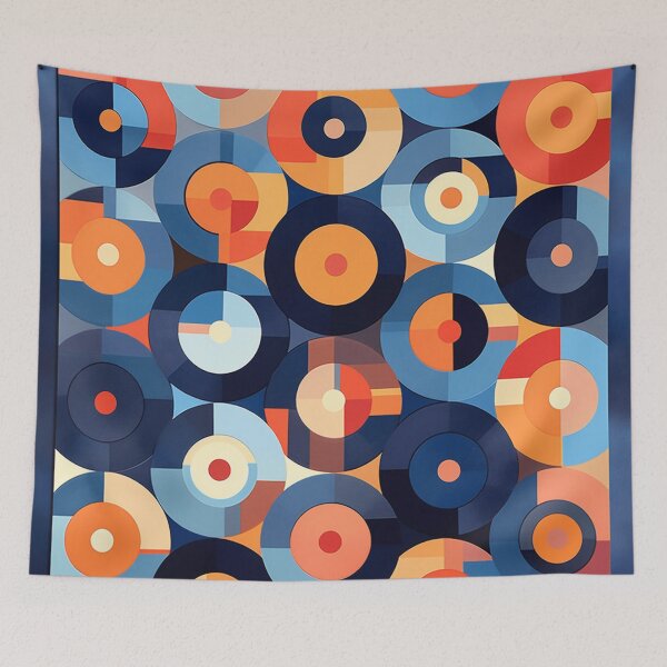 Item preview, Retro Vinyl Records Art designed and sold by GoodOldVintage.