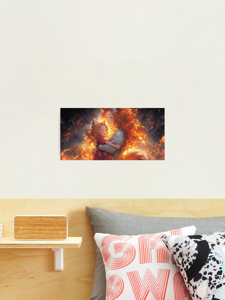 Thumbnail 2 of 3, Photographic Print, Celestial Affection: A Kitsune's Guiding Light designed and sold by CasualCommander.