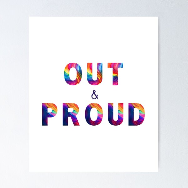 Artikelvorschau, Raus und stolz. T-Shirt: Feiern Sie LGBTQ+ Pride mit Mut entworfen und verkauft von MAIKAboutique.