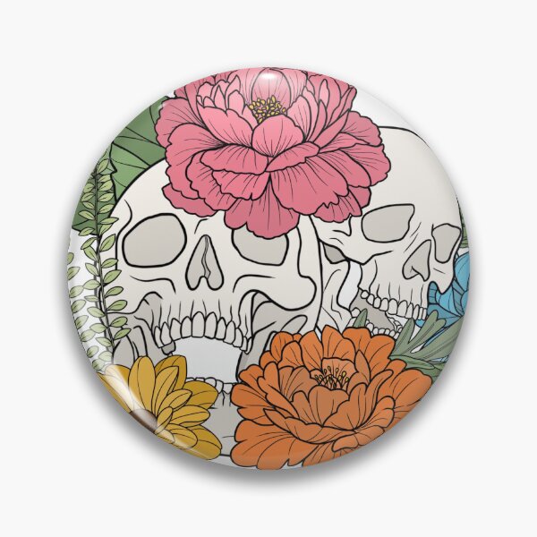 Item preview, Blooming skull designed and sold by LuckyFrogDesign.