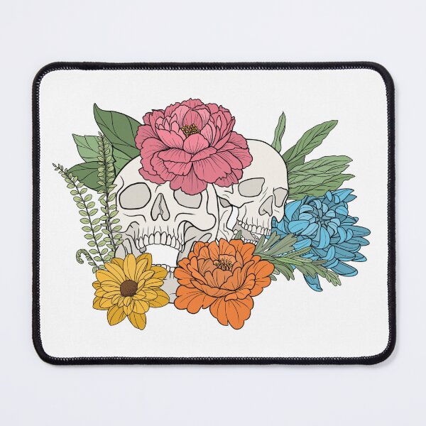 Item preview, Blooming skull designed and sold by LuckyFrogDesign.