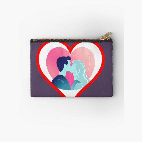 Item preview, Kiss of two people against a background of pink heart frame heart designed and sold by JaroDesign2023.