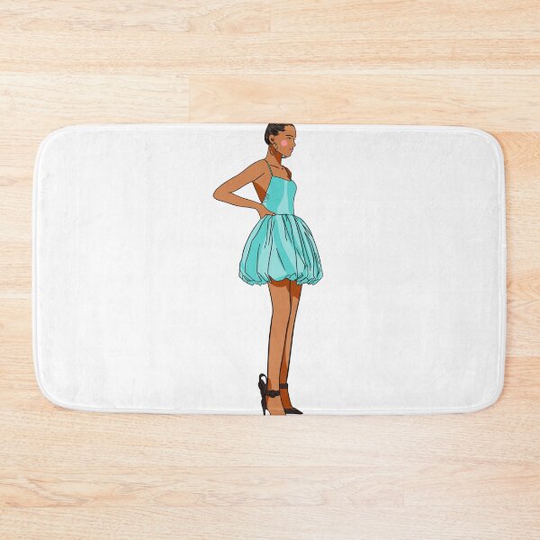 Item preview, illustration of a girl in a baby blue dress  designed and sold by Hessah-HA.
