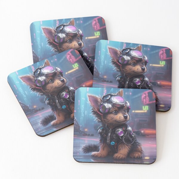 Item preview, cyberpunk dieselpunk dog designed and sold by nolutsch.