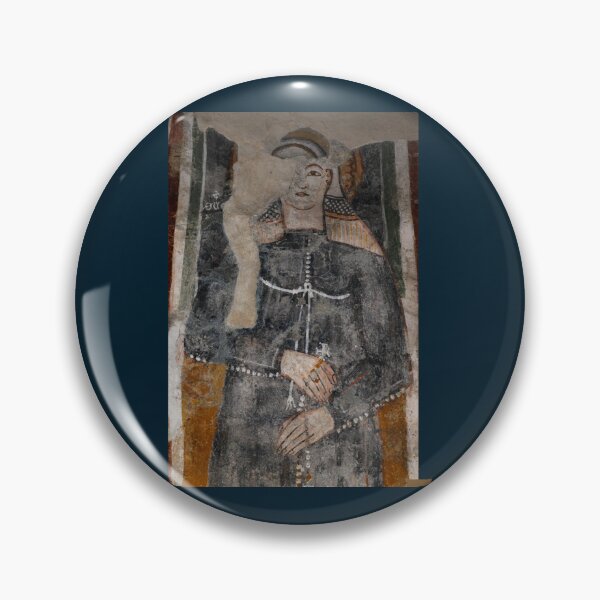 Item preview, Grey Lady Saint in medieval fresco in Lombardy designed and sold by elmmell7.