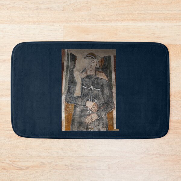 Item preview, Grey Lady Saint in medieval fresco in Lombardy designed and sold by elmmell7.