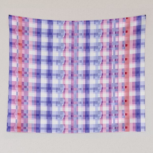 Item preview, Pixelated Gingham layered pattern designed and sold by SweetWhiskers.