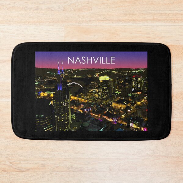 Item preview, Nashville, Tennessee, City, Skyline, Night, USA, Travel Print designed and sold by summattodraw.