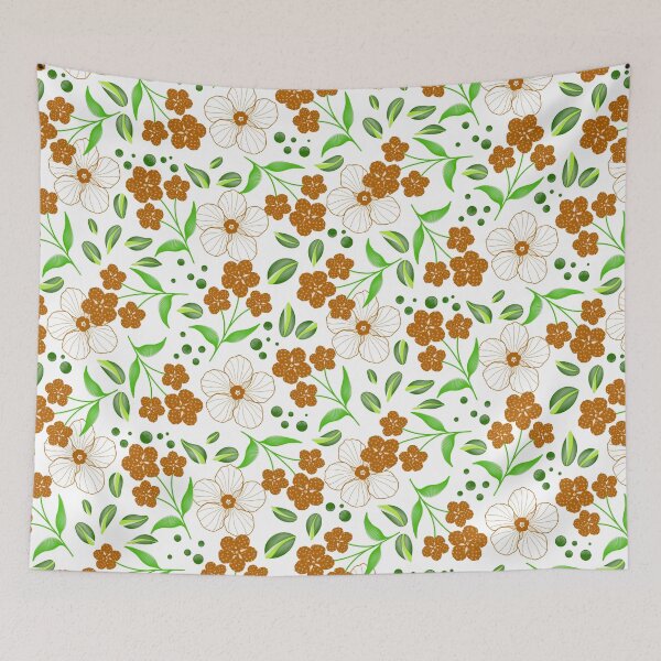 Item preview, Brown Forget-Me-Not Flower - White designed and sold by JaselviiStudio.