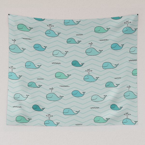 Item preview, Adorable patrón de onda de ballena designed and sold by mimo-Eshop.