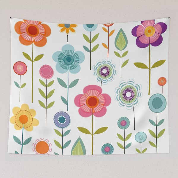 Item preview, A Retro Vintage Mod Flowers Design designed and sold by GoodOldVintage.