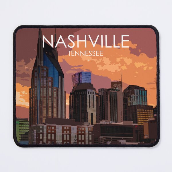 Item preview, Nashville, Tennessee, City, Skyline, Sunset, USA, Travel Print designed and sold by summattodraw.
