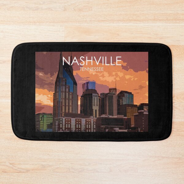 Item preview, Nashville, Tennessee, City, Skyline, Sunset, USA, Travel Print designed and sold by summattodraw.