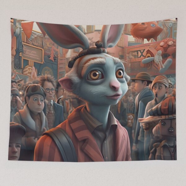 Item preview, Big City Rabbit designed and sold by Obsidian Ink by Wilshire.