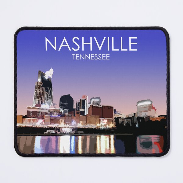 Item preview, Nashville, Tennessee, City, Skyline, Dusk, USA, Travel Print designed and sold by summattodraw.