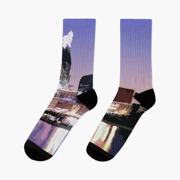 Item preview, Nashville, Tennessee, City, Skyline, Dusk, USA, Travel Print designed and sold by summattodraw.